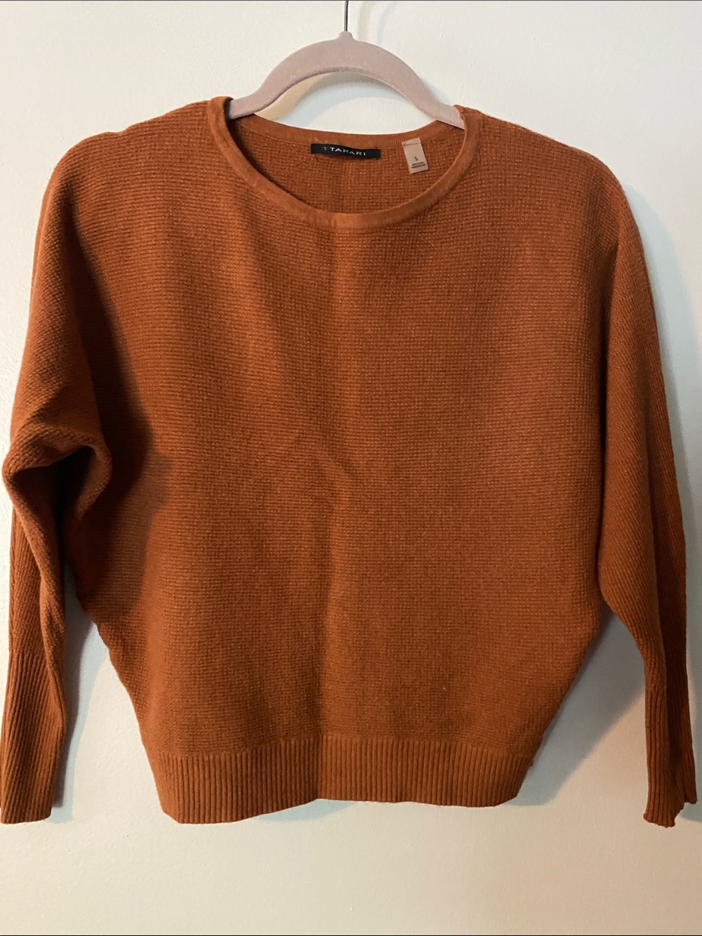 Tahari Women's Burnt Orange Crew Neck Sweater - Picture 1 of 4